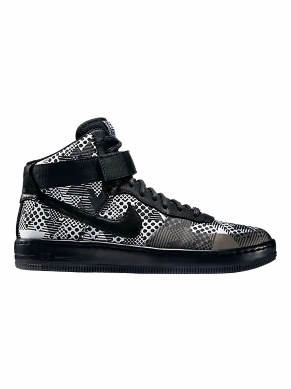 Women’s AF1 Ultra Force BHM QS Black & White Basketball Sneakers with Strap